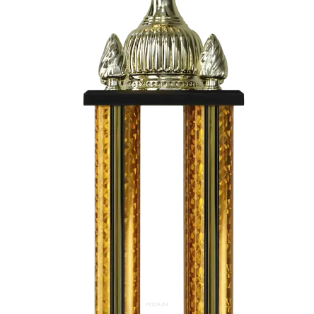 1075A Puchar metalowy złoty h-93,5cm d-18cm