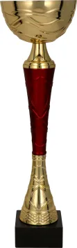 9217A Puchar metalowy złoto-burgundowy h-46.5 cm, d-16cm