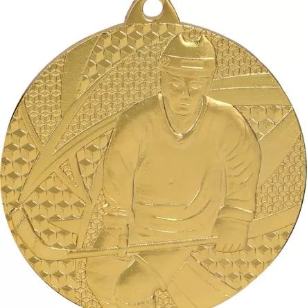 MMC6750/G Medal złoty- hokej - medal stalowy R- 50 mm, T- 2 mm