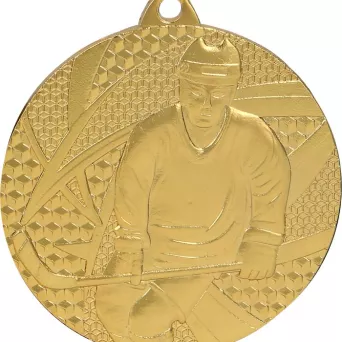 MMC6750/G Medal złoty- hokej - medal stalowy R- 50 mm, T- 2 mm