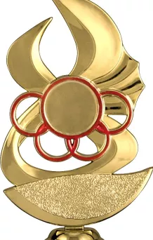 F221/G/RD Figurka plastikowa złoto-czerwona h-12,7 cm