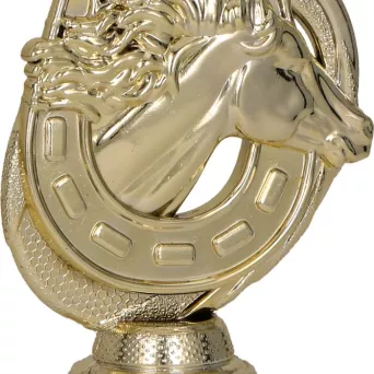 B312/G Figurka plastikowa złota KOŃ h – 9 cm