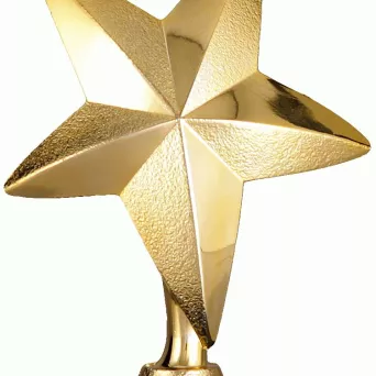 F220/G Figurka plastikowa złota GWIAZDA h-13 cm