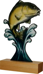 WL-FIS Statuetka metalowa WĘDKARSTWO h-30cm, grub. 5mm