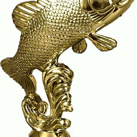 F110/G Figurka plastikowa złota WĘDKARSTWO h-9 cm