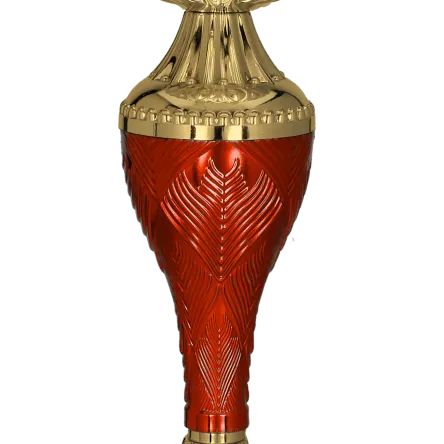 8368C Puchar metalowy złoto-czerwony h-25cm, d-12cm