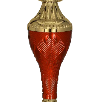 8368C Puchar metalowy złoto-czerwony h-25cm, d-12cm