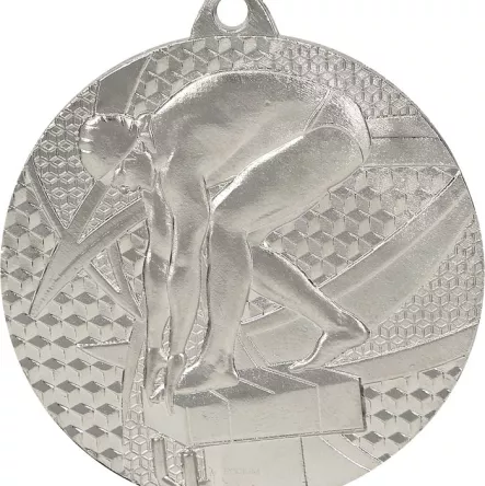 MMC7450/S Medal srebrny- pływanie - medal stalowy R- 50 mm, T- 2 mm