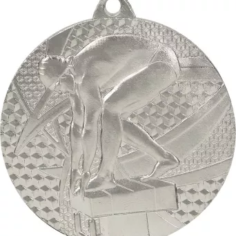 MMC7450/S Medal srebrny- pływanie - medal stalowy R- 50 mm, T- 2 mm
