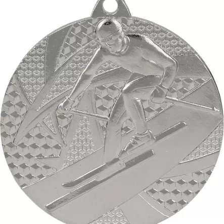 MMC8150/S Medal srebrny zjazd narciarski - medal stalowy R- 50 mm, T- 2 mm