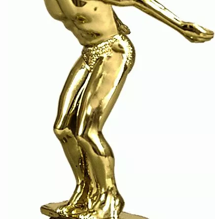 F16/G Figurka plastikowa złota PŁYWANIE h-9 cm