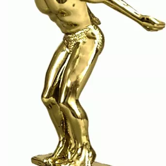 F16/G Figurka plastikowa złota PŁYWANIE h-9 cm