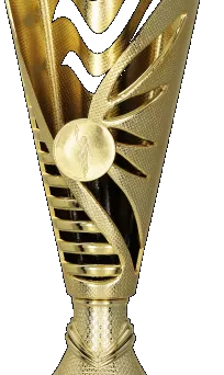 9260B Puchar plastikowy złoty h-33cm embl. 25mm