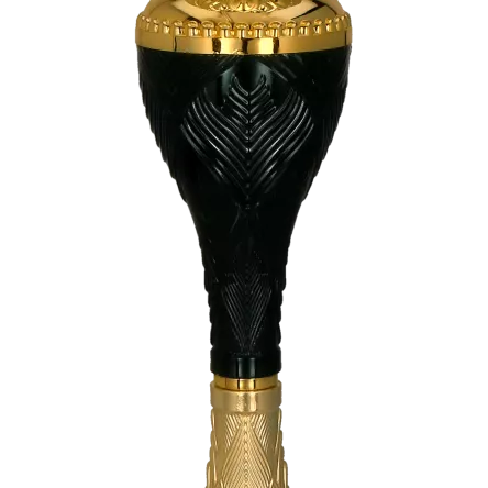 9268C Puchar metalowy złoto-czarny h-30cm, d-12cm