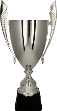 1070C Puchar metalowy srebrny h-48cm, d-16cm