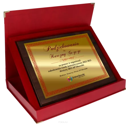 HG2554/G Dyplom drewniany 255 mm x 200 mm