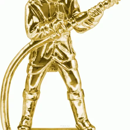 F47/G Figurka plastikowa złota STRAŻACTWO h-13 cm