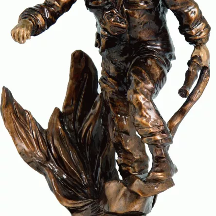 RTY3786/BR figurka odlewana brązowa  STRAŻACTWO h-26 cm