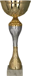 9266F Puchar metalowy złoto-srebrny h-22,5cm, d-8cm