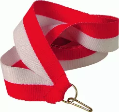 V8-W/R wstążka biało-czerwona 11 mm