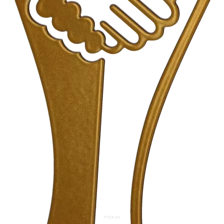 ML-HUG Statuetka metalowa UŚCISK DŁONI h-21cm, grub. 2mm