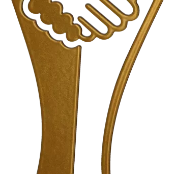 ML-HUG Statuetka metalowa UŚCISK DŁONI h-21cm, grub. 2mm