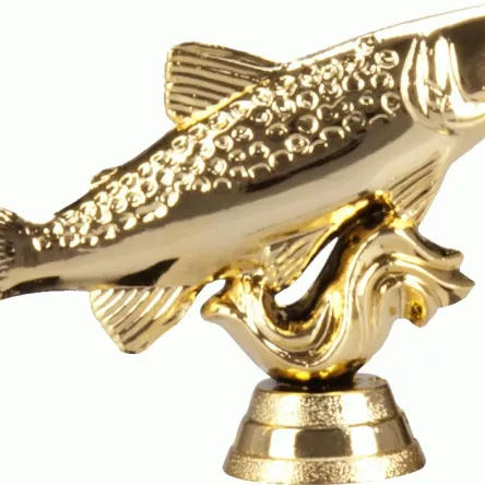 F246/G Figurka plastikowa złota WĘDKARSTWO h-6,5 cm