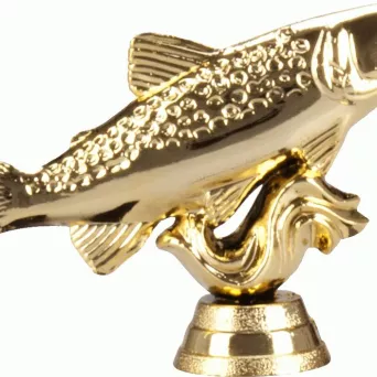 F246/G Figurka plastikowa złota WĘDKARSTWO h-6,5 cm