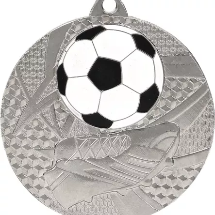 MMC6950/S Medal srebrny- piłka nożna - medal stalowy R- 50 mm, T- 2 mm
