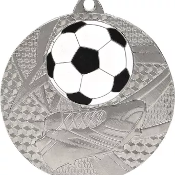 MMC6950/S Medal srebrny- piłka nożna - medal stalowy R- 50 mm, T- 2 mm