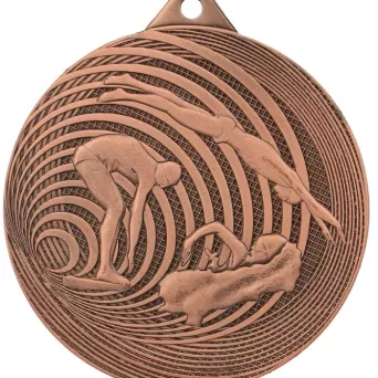 MMC3074/B Medal brązowy- Pływanie - medal stalowy d-70mm, grub. 2,5 mm