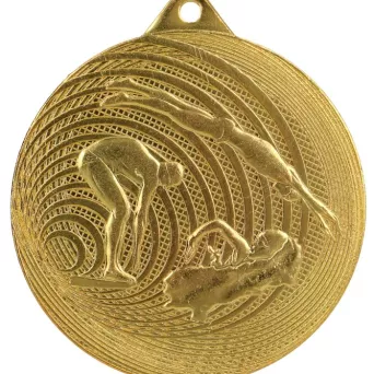 MMC3074/G Medal złoty - Pływanie - medal stalowy d-70mm, grub. 2,5 mm