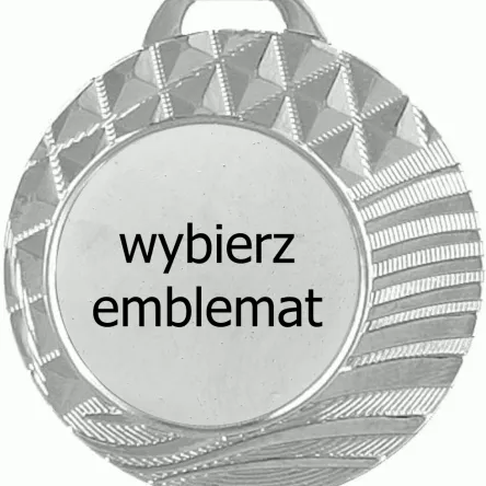MMC7040/S medal srebrny d-40 mm z miejscem na emblemat d-25 mm