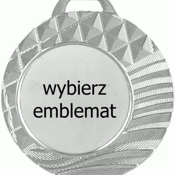MMC7040/S medal srebrny d-40 mm z miejscem na emblemat d-25 mm