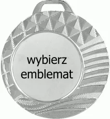 MMC7040/S medal srebrny d-40 mm z miejscem na emblemat d-25 mm