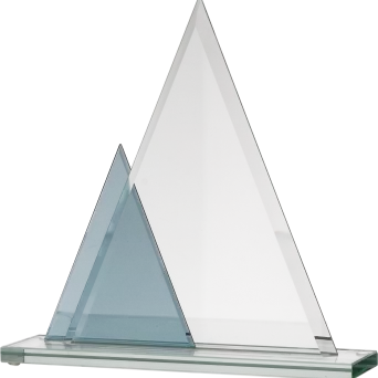 GS100-22 trofeum szklane h- 21,5 cm, grub. 1 cm