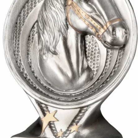 RS1501 figurka odlewana złoto-srebrna JEŹDZIECTWO h-15,5cm