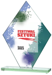 GS118-26 Trofeum szklane h-26cm, grub. 1 cm