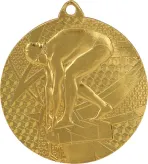MMC7450/G Medal złoty- pływanie - medal stalowy R- 50 mm, T- 2 mm
