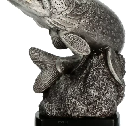 RFST3022/S Figurka odlewana srebrna Wędkarstwo H-20 cm