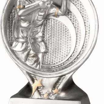 RS1701 figurka odlewana złoto-srebrna  STRZELECTWO h-15,5 cm