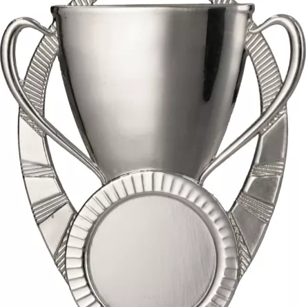 MD8560/S medal srebrny 85x60 mm tematyczny PUCHAR z miejscem na emblemat d-25 mm