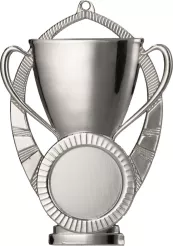 MD8560/S medal srebrny 85x60 mm tematyczny PUCHAR z miejscem na emblemat d-25 mm
