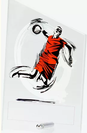 SG1020/HAN Trofeum szklane Lux. piłka ręczna h-20,5cm