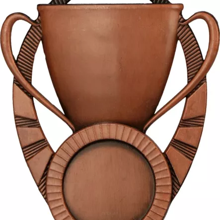 MD8560/B medal brązowy 85x60 mm tematyczny PUCHAR z miejscem na emblemat d-25 mm