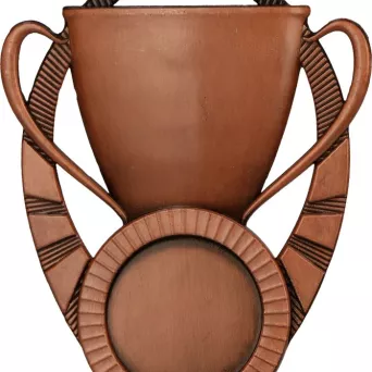 MD8560/B medal brązowy 85x60 mm tematyczny PUCHAR z miejscem na emblemat d-25 mm