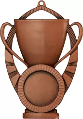 MD8560/B medal brązowy 85x60 mm tematyczny PUCHAR z miejscem na emblemat d-25 mm
