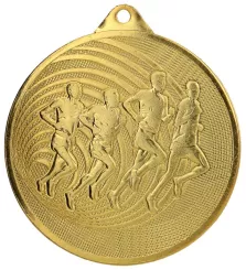 MMC3071/G Medal złoty- Bieganie- medal stalowy d-70mm, grub. 2,5 mm