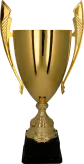 1069D Puchar metalowy złoty h-44cm, d-14cm