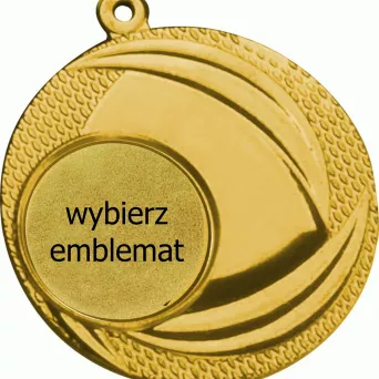 MMC9040/G medal złoty d-40 mm z miejscem na emblemat d-25 mm